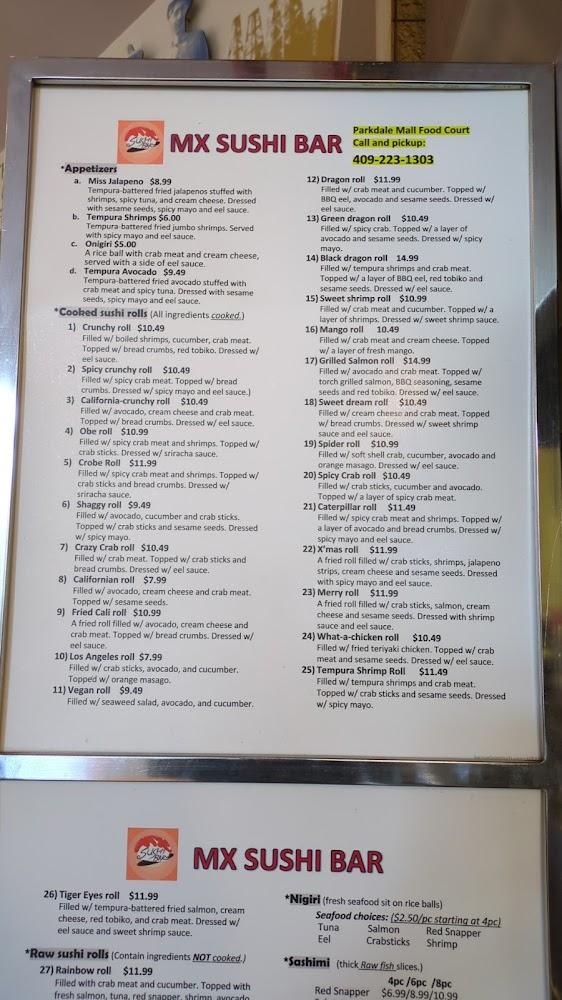 MX SUSHI BAR Menu image 4